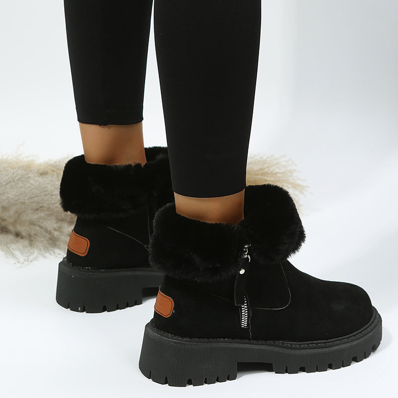 Hazel | Plüsch-Stiefel aus Kunstwildleder