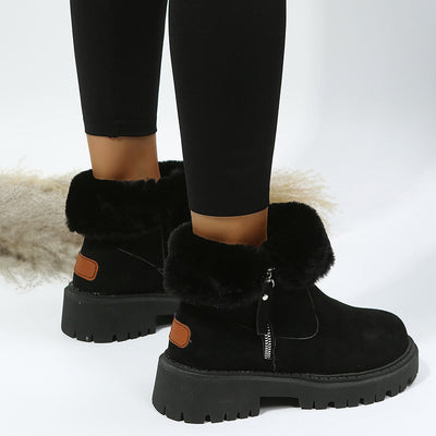 Hazel | Plüsch-Stiefel aus Kunstwildleder