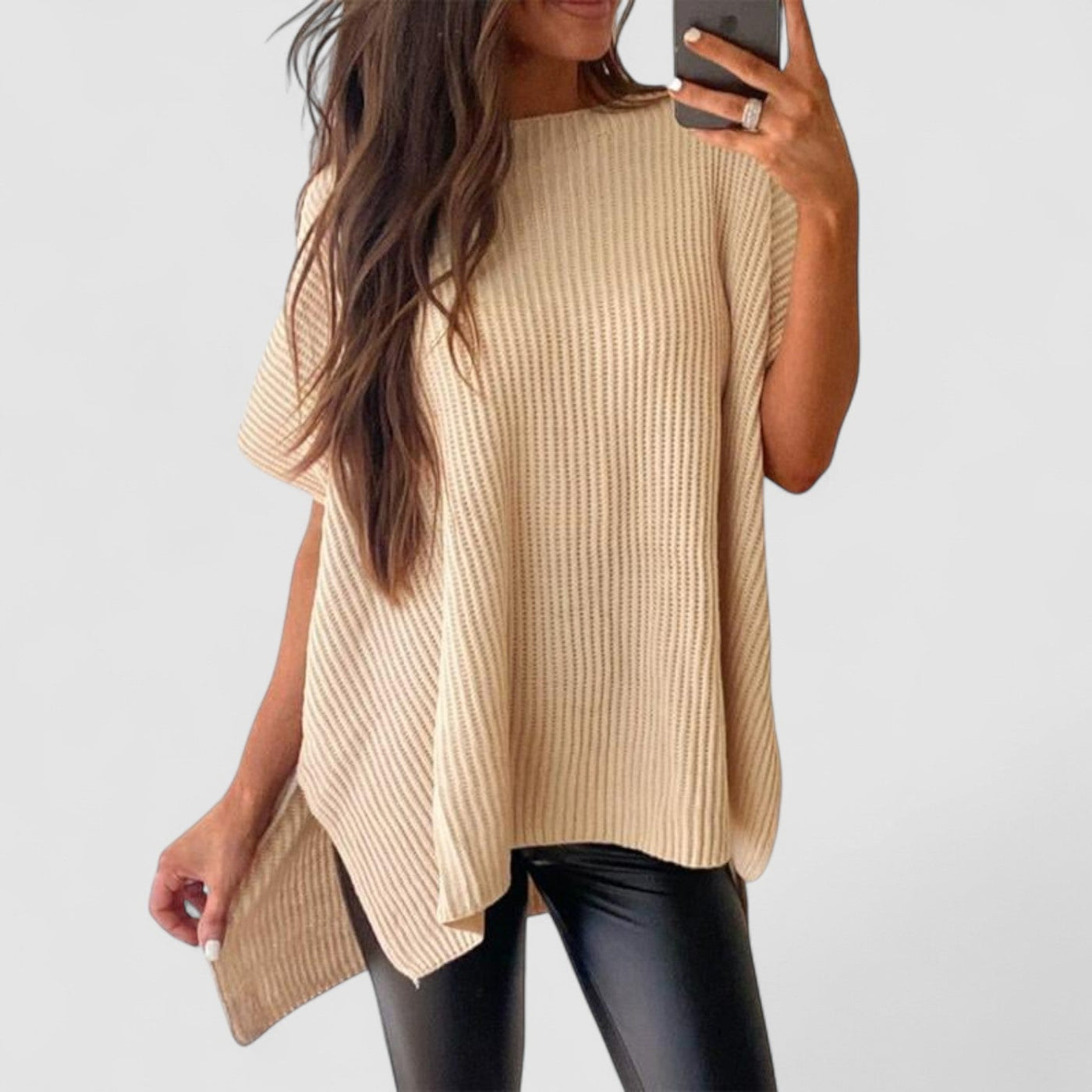Sylvaine™ | Locker sitzender Rundhals-Strickpullover