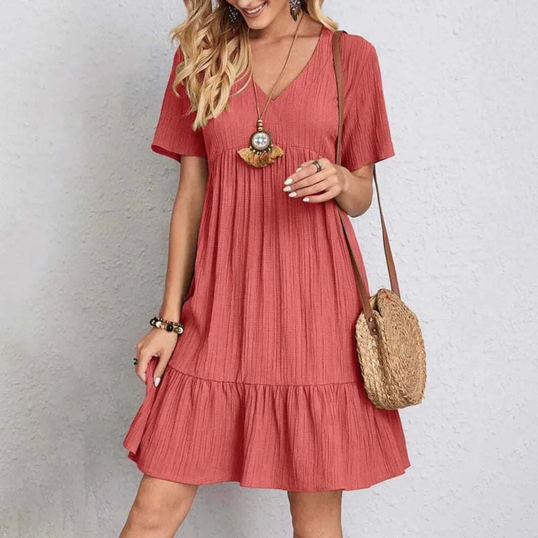 Elske™ | Elegantes V-Ausschnitt Mini Kleid