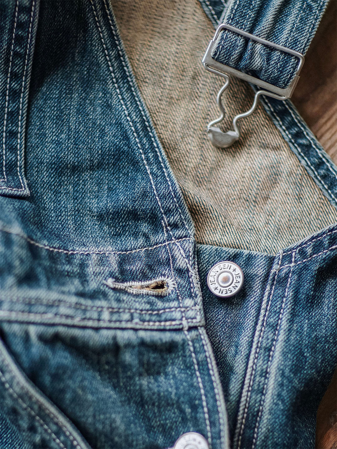 Julien™ | Retro-Blue-Washed Latzhose