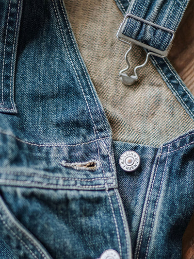 Julien™ | Retro-Blue-Washed Latzhose
