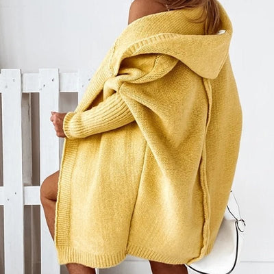 Damen Kapuzen Strickcardigan | Lässige Passform