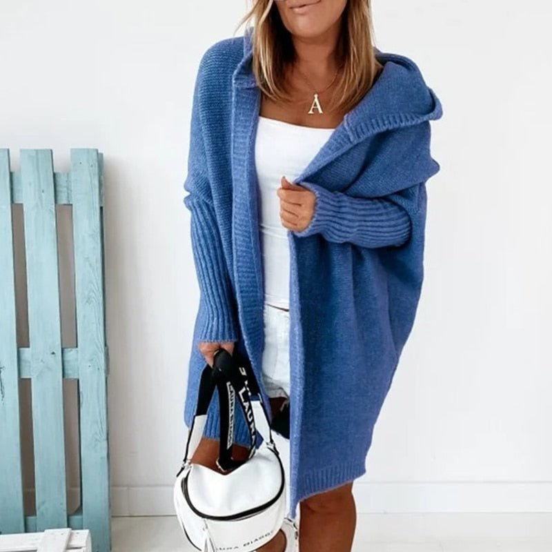 Damen Kapuzen Strickcardigan | Lässige Passform