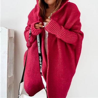 Damen Kapuzen Strickcardigan | Lässige Passform