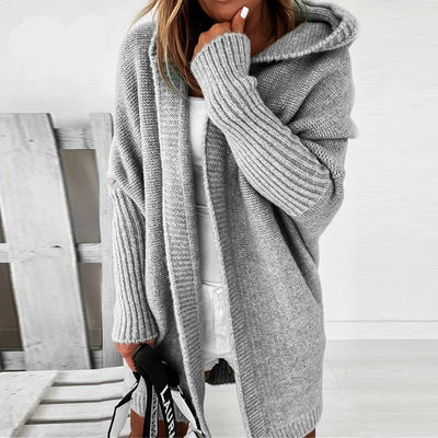 Damen Kapuzen Strickcardigan | Lässige Passform