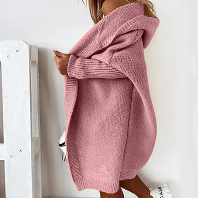 Damen Kapuzen Strickcardigan | Lässige Passform