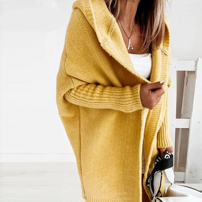 Damen Kapuzen Strickcardigan | Lässige Passform