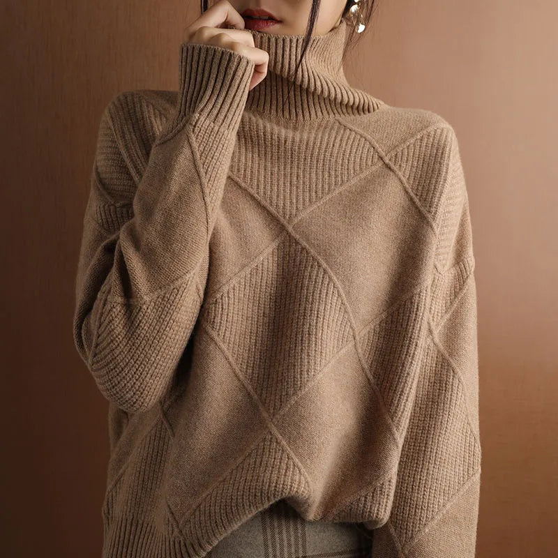 Marcelle | Grobstrick-Turtleneck-Pullover