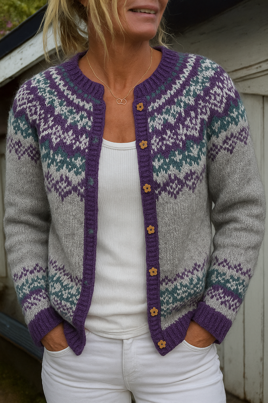 Naomie | Vintage Isländischer Cardigan