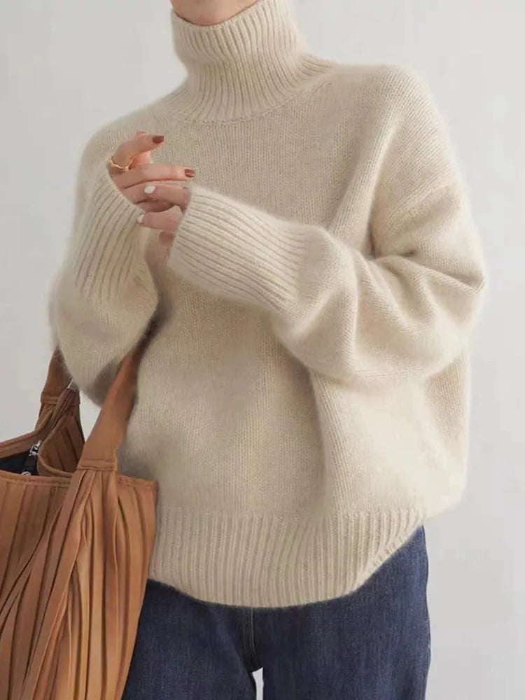 Isabella - Hochkragen Cashmere Pullover
