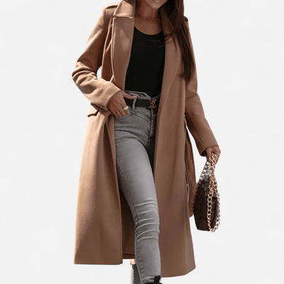 Langer Woll-Mix Mantel – Zeitlose Eleganz und Stil