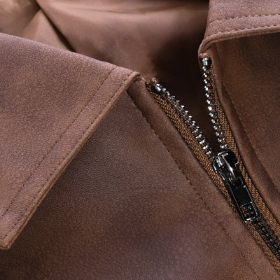 Herren Lederjacke mit Reißverschluss Mateusz – klassischer Stil aus Kunstleder