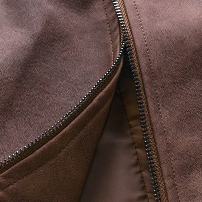 Herren Lederjacke mit Reißverschluss Mateusz – klassischer Stil aus Kunstleder