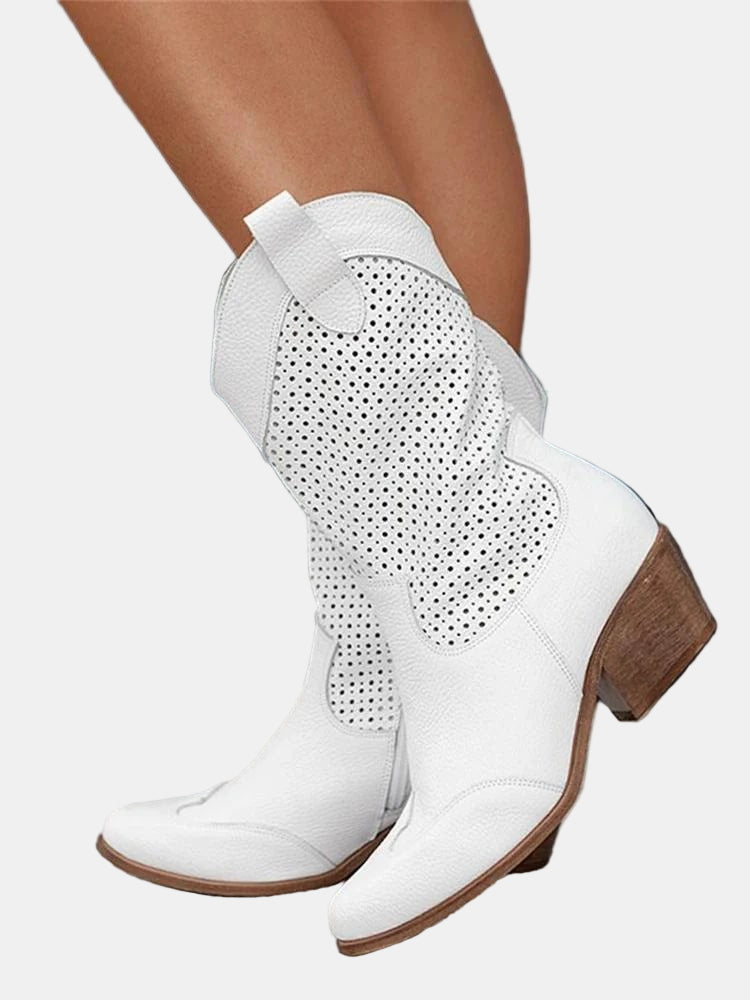 Piper | Perforierte Ankle Boots