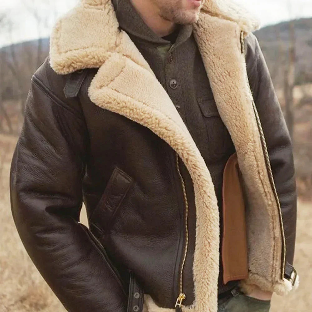 Maverick™ - Shearling-Lederjacke