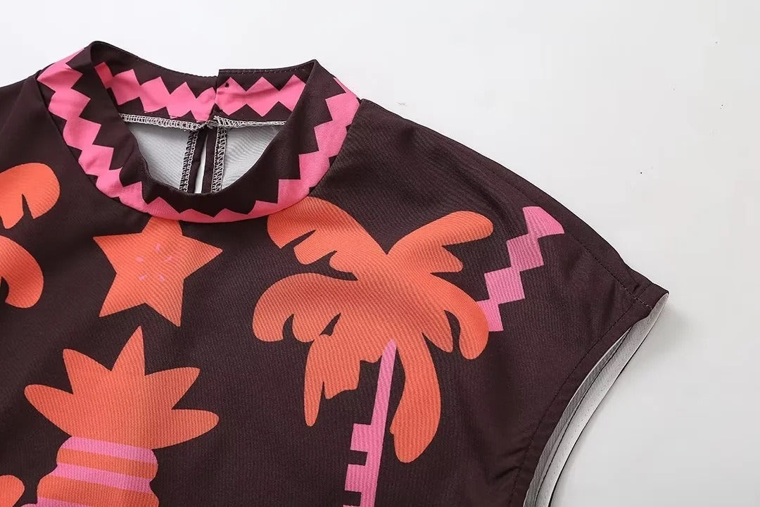 Katia - Bedrucktes Set Top und Rock