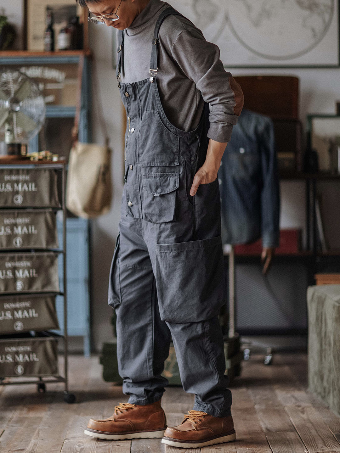 Émile™ | Robuste dunkelblaue Latzhose