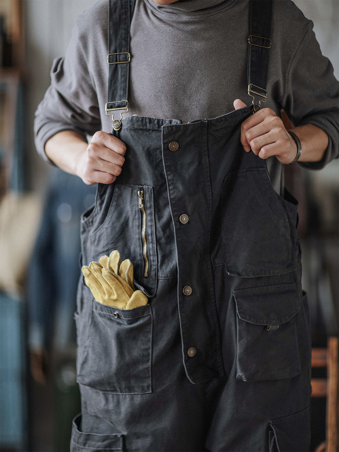 Émile™ | Robuste dunkelblaue Latzhose