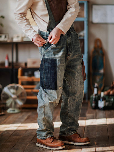 Paul™ | Lässige hellblaue Latzhose