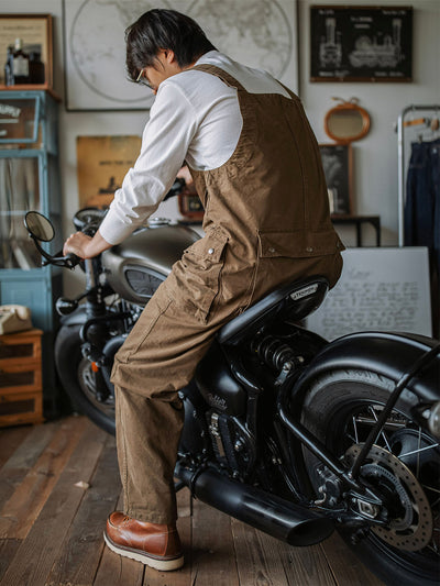 Victor™ | Elegante beige Latzhose
