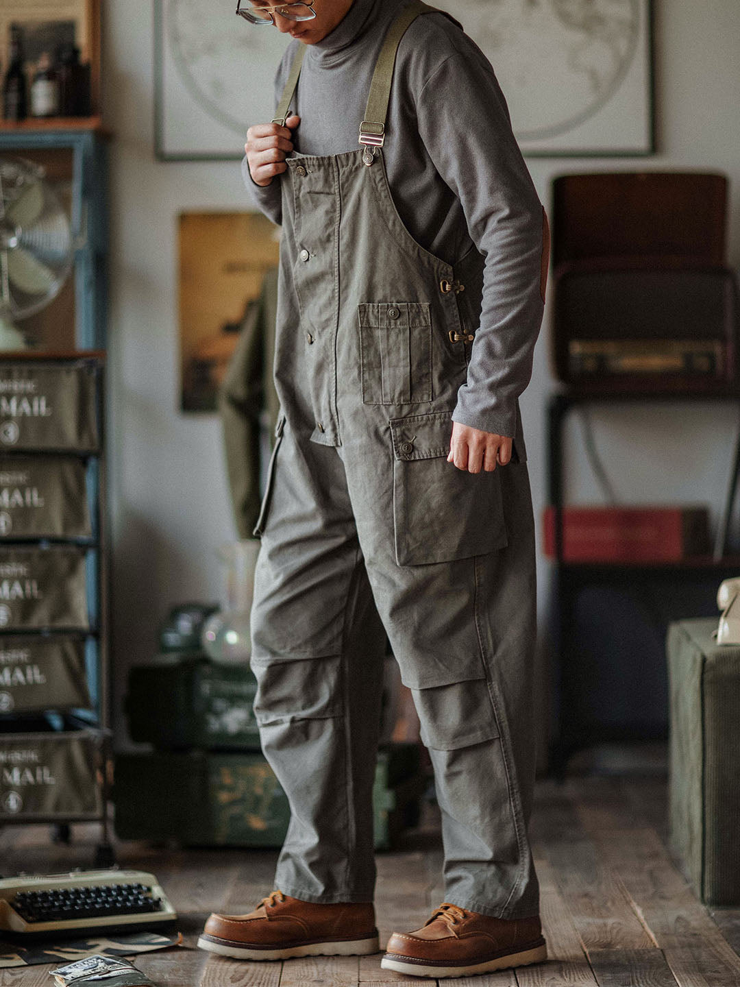 Georges™ | Moderne graue Latzhose