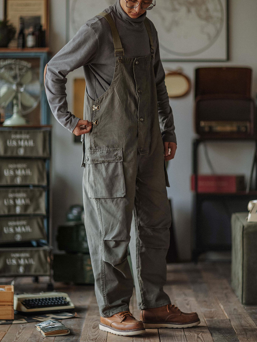 Georges™ | Moderne graue Latzhose