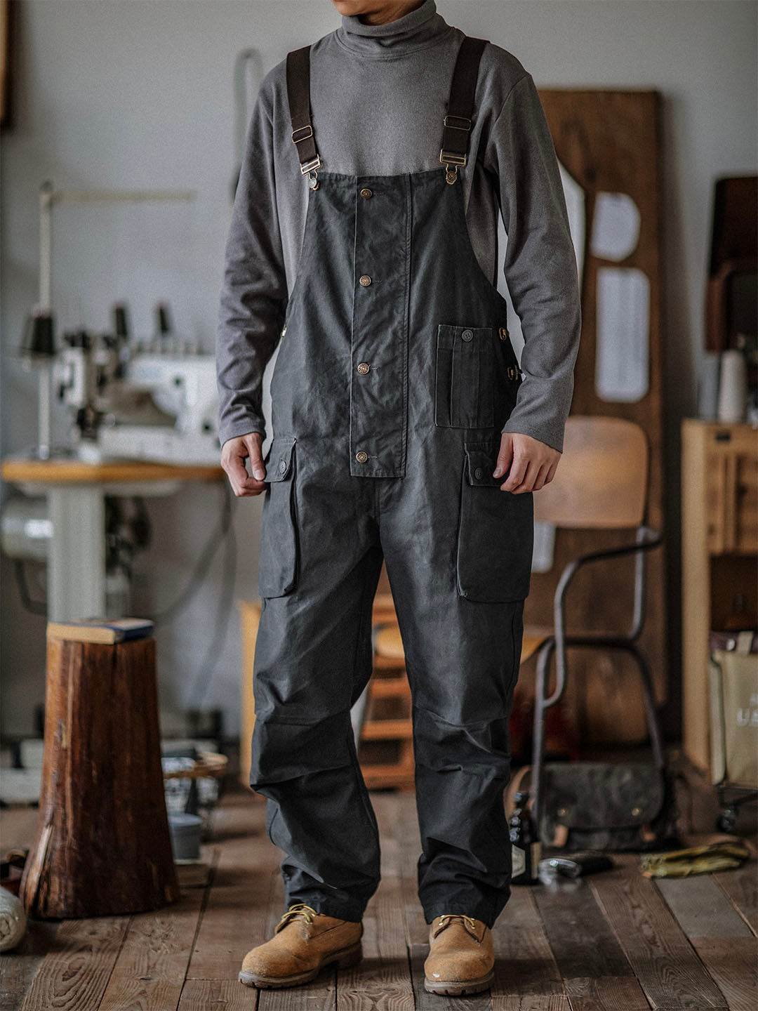 Georges™ | Moderne graue Latzhose