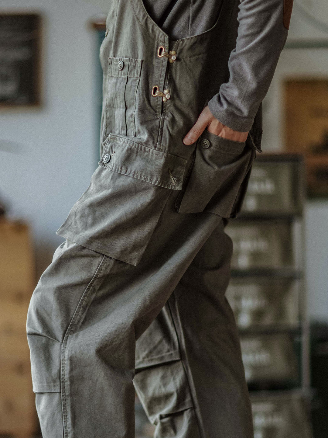 Georges™ | Moderne graue Latzhose