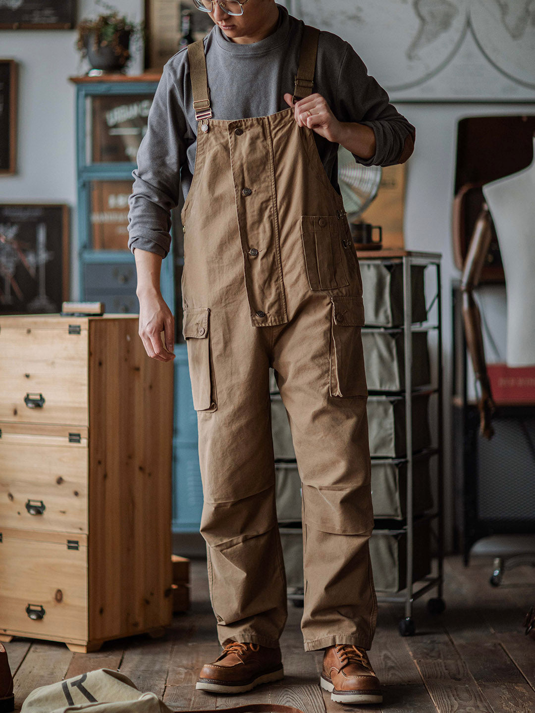 Georges™ | Moderne graue Latzhose