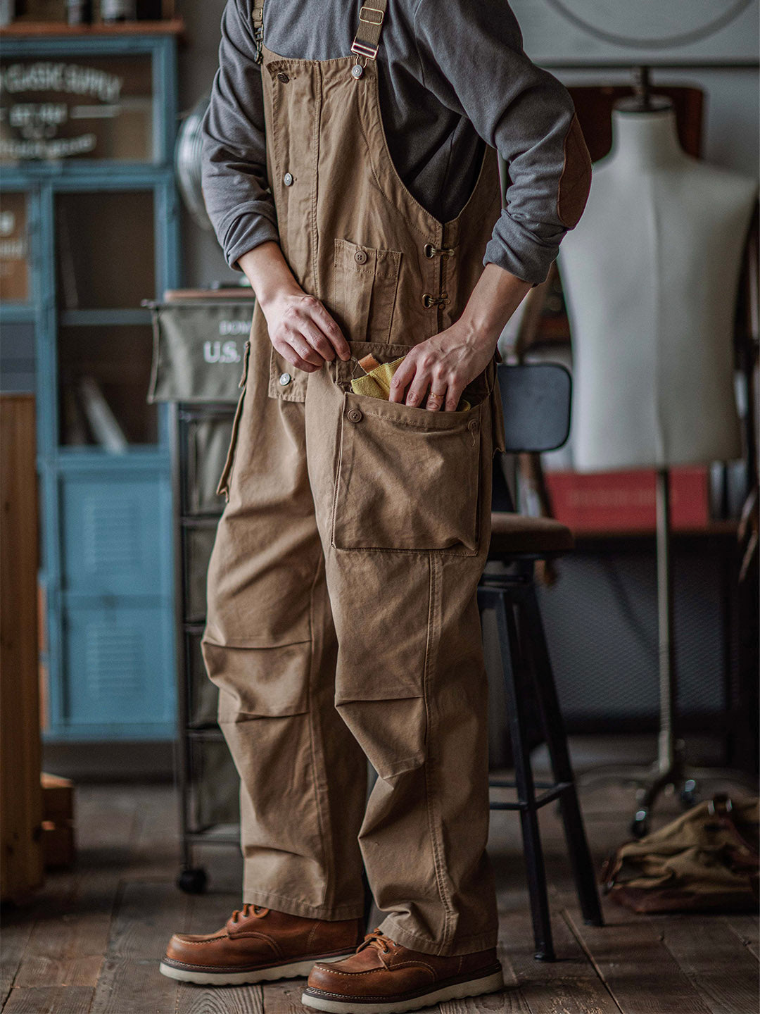 Georges™ | Moderne graue Latzhose