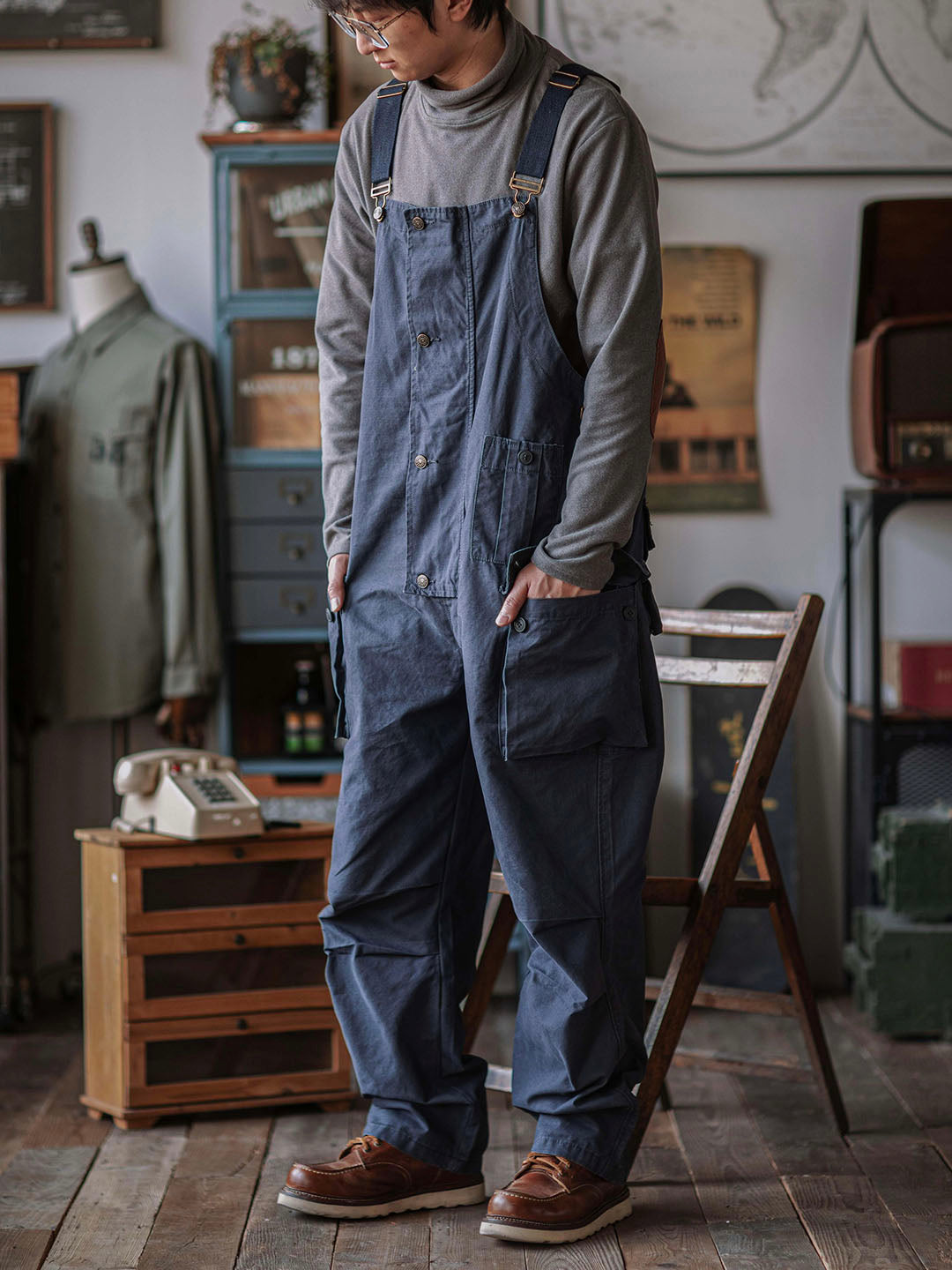 Georges™ | Moderne graue Latzhose