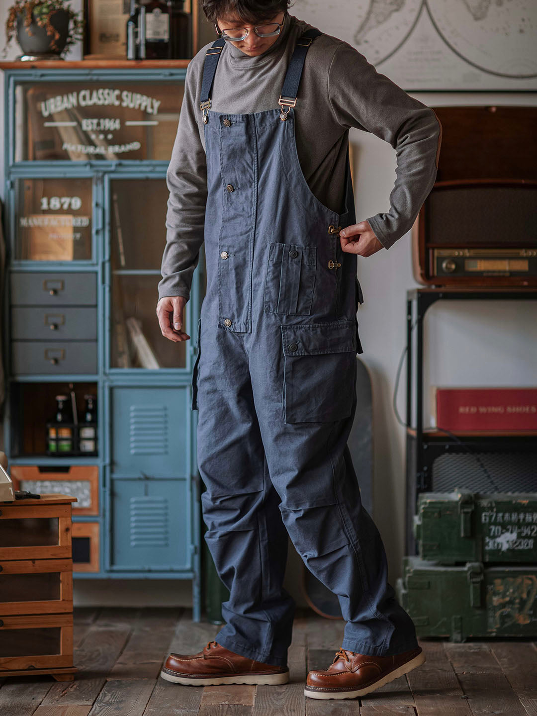 Georges™ | Moderne graue Latzhose