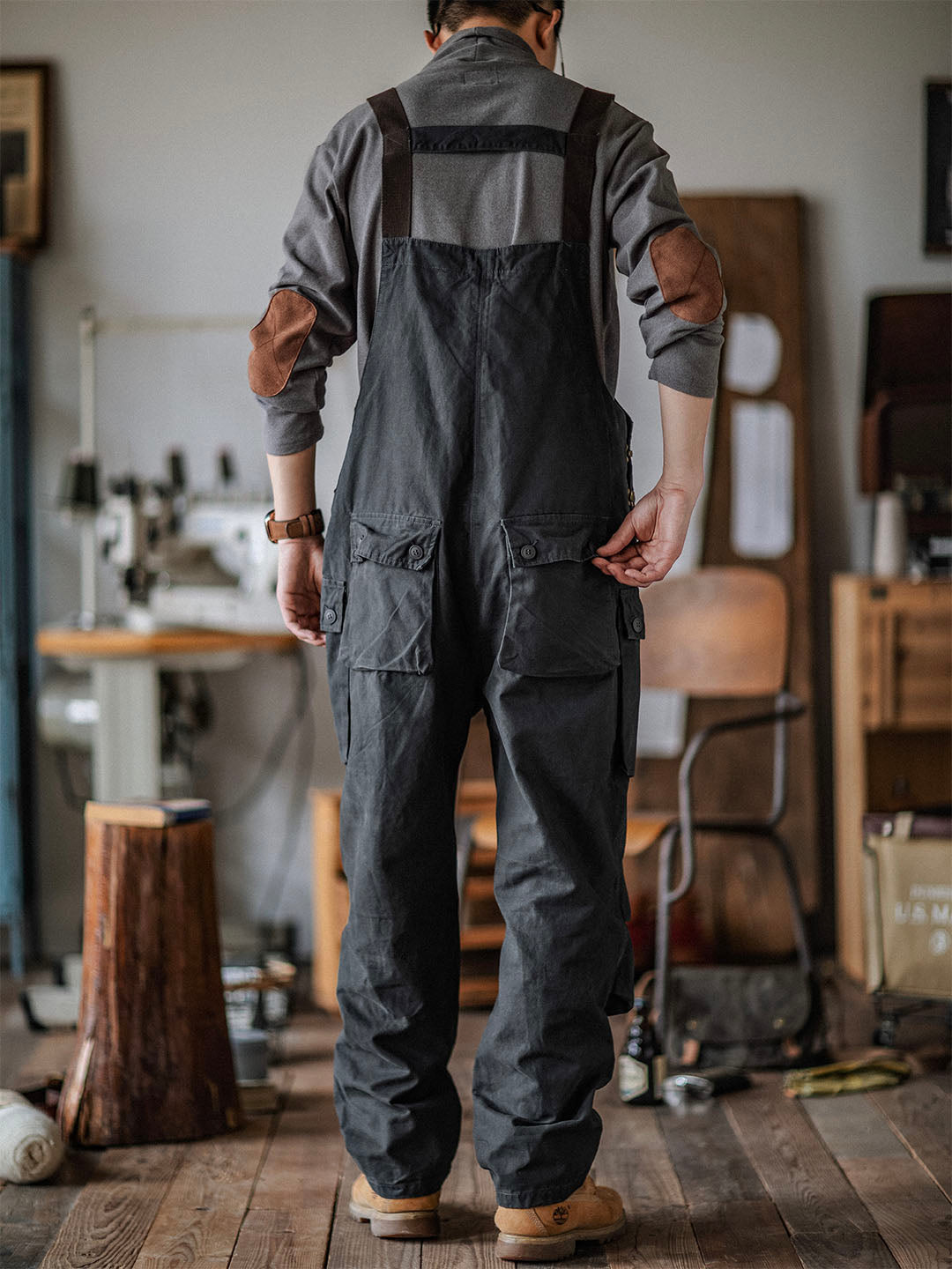 Georges™ | Moderne graue Latzhose