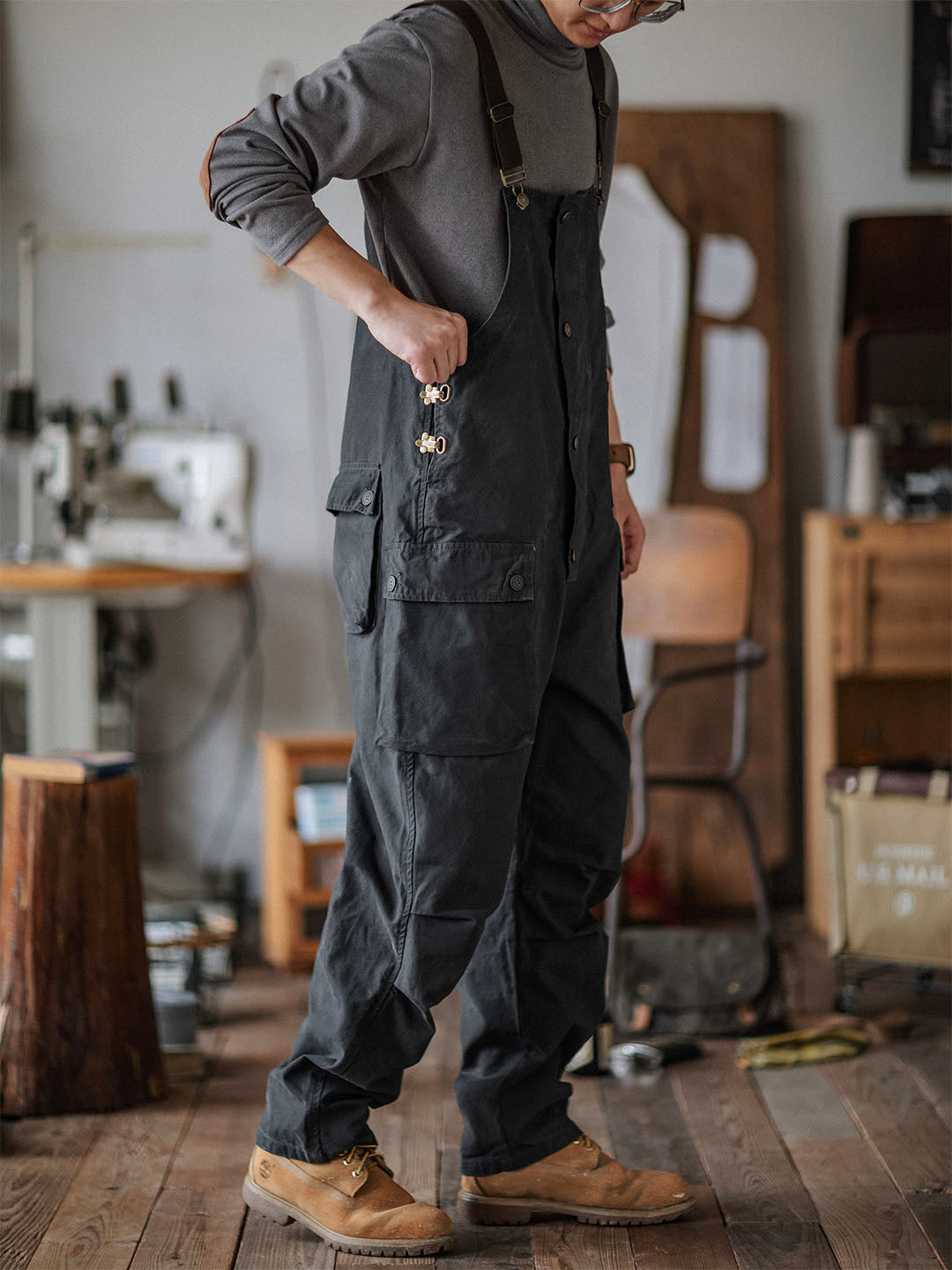 Georges™ | Moderne graue Latzhose