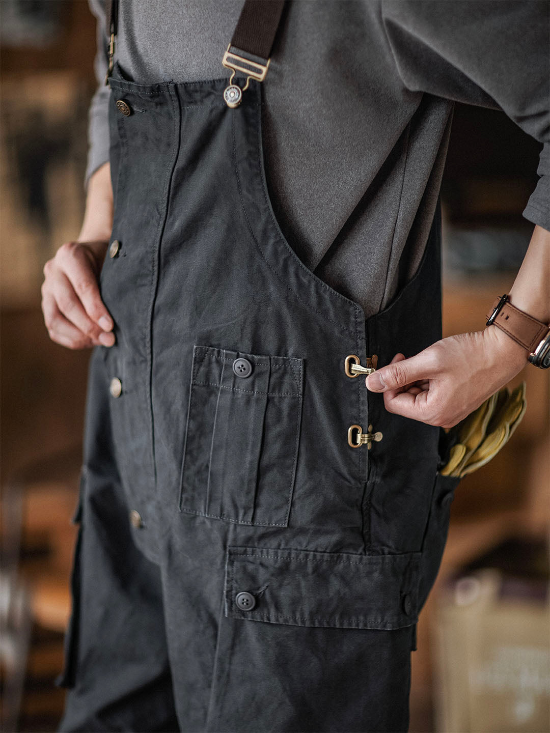 Georges™ | Moderne graue Latzhose
