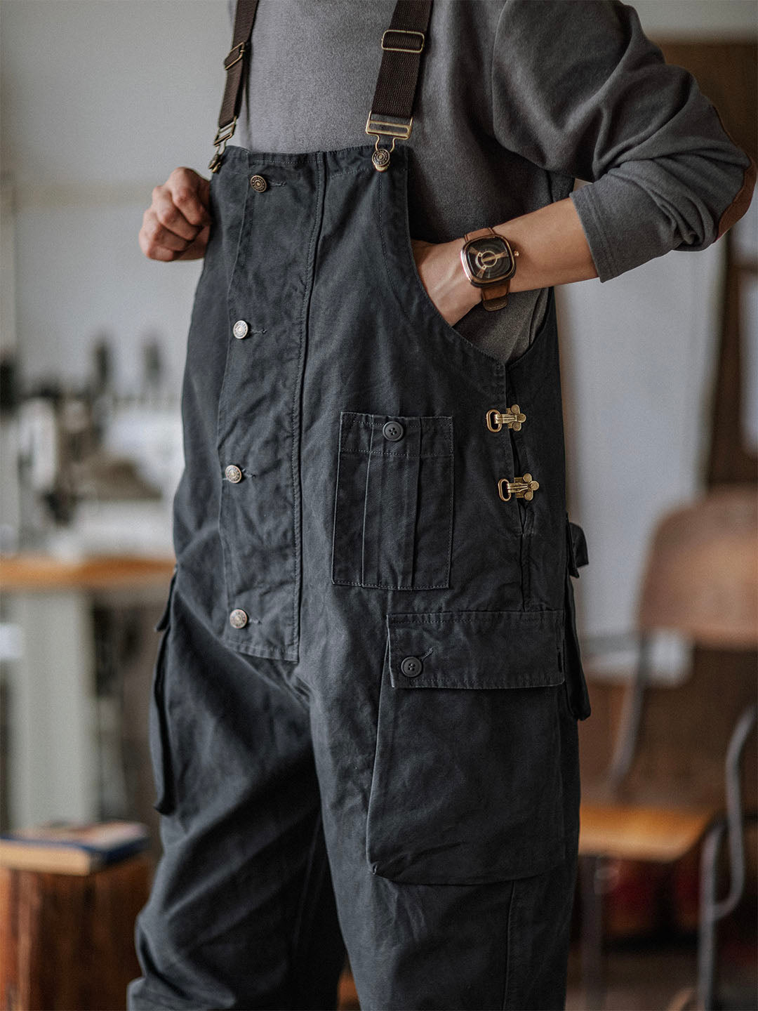 Georges™ | Moderne graue Latzhose