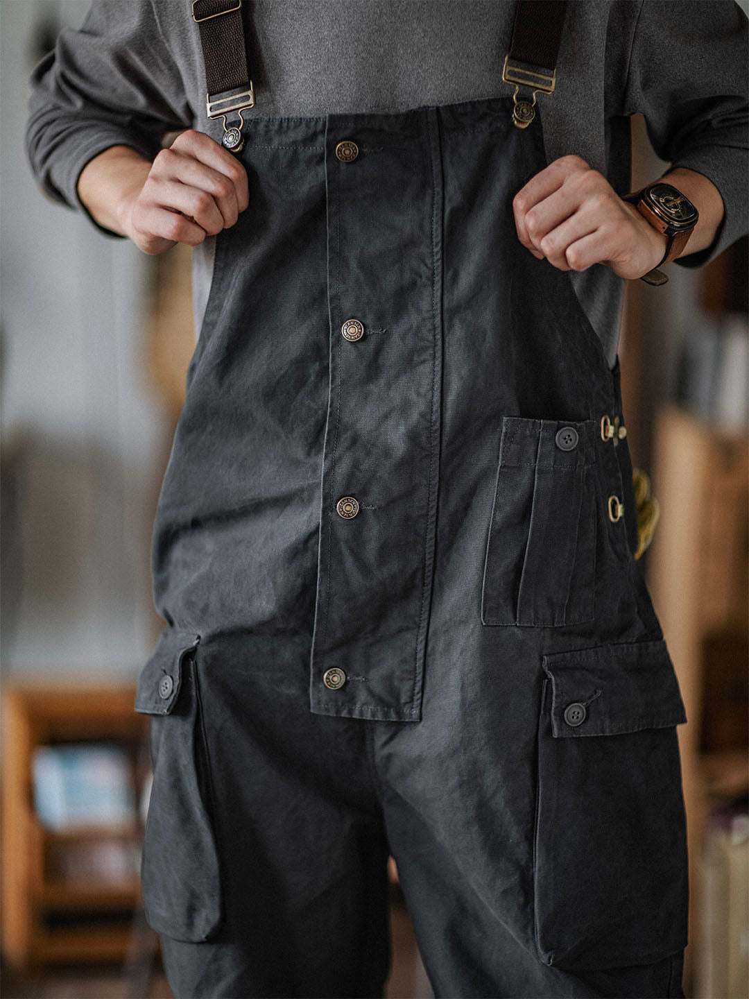 Georges™ | Moderne graue Latzhose