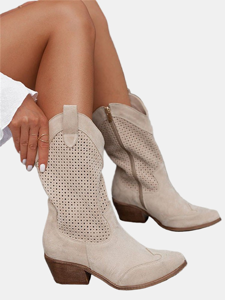 Piper | Perforierte Ankle Boots