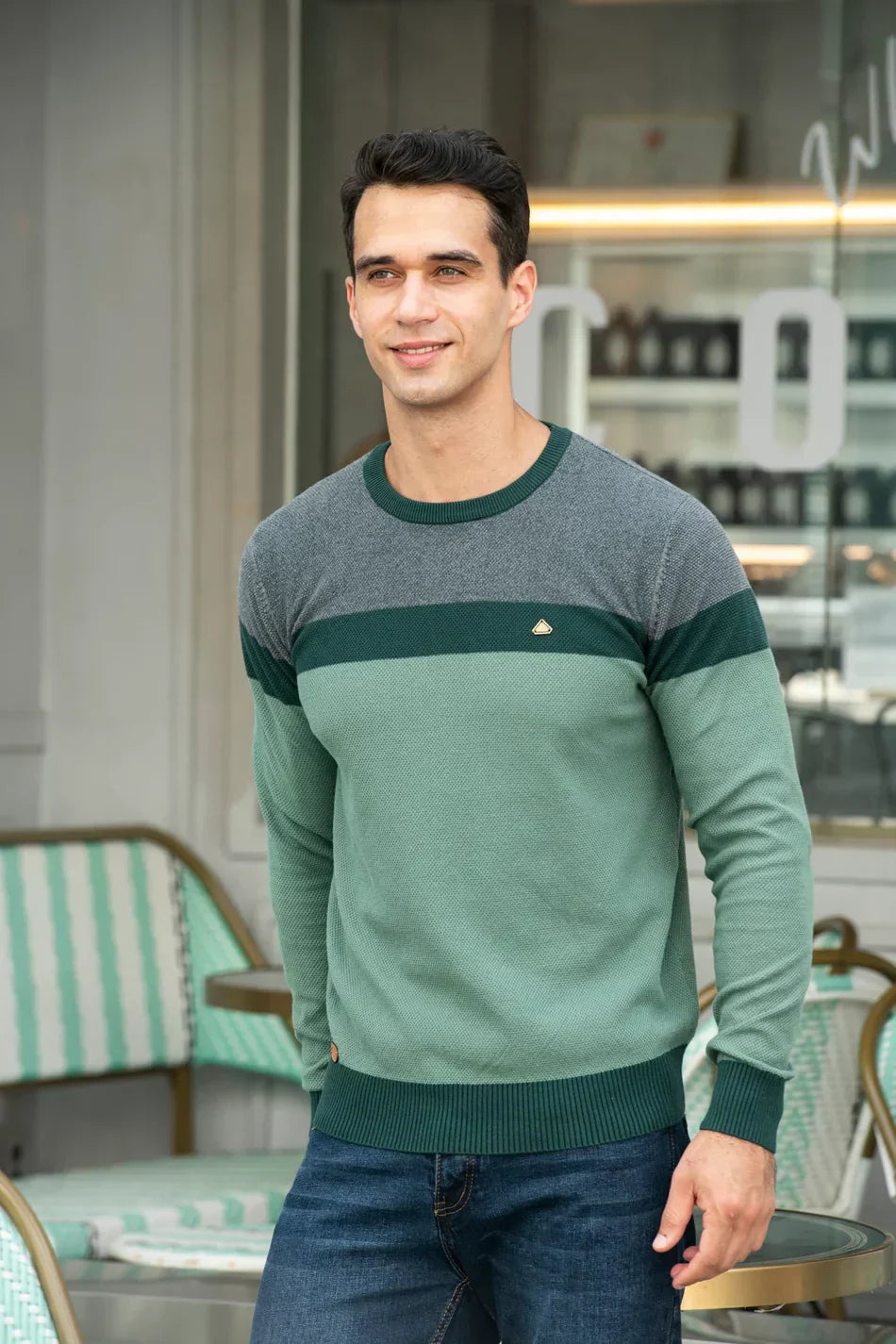 MIRAVO | Herrenpullover mit Rundhalsausschnitt