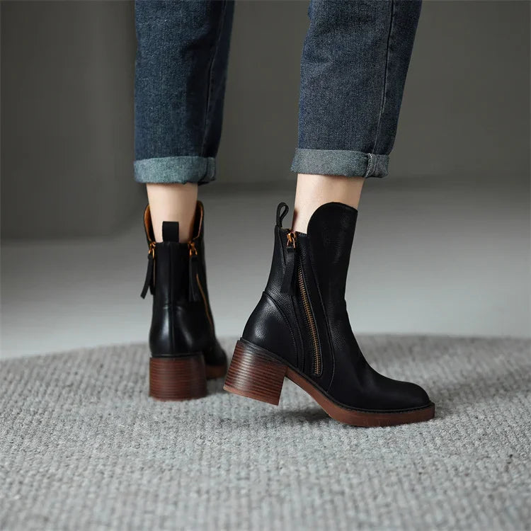 Grazia | Leder Stiefeletten