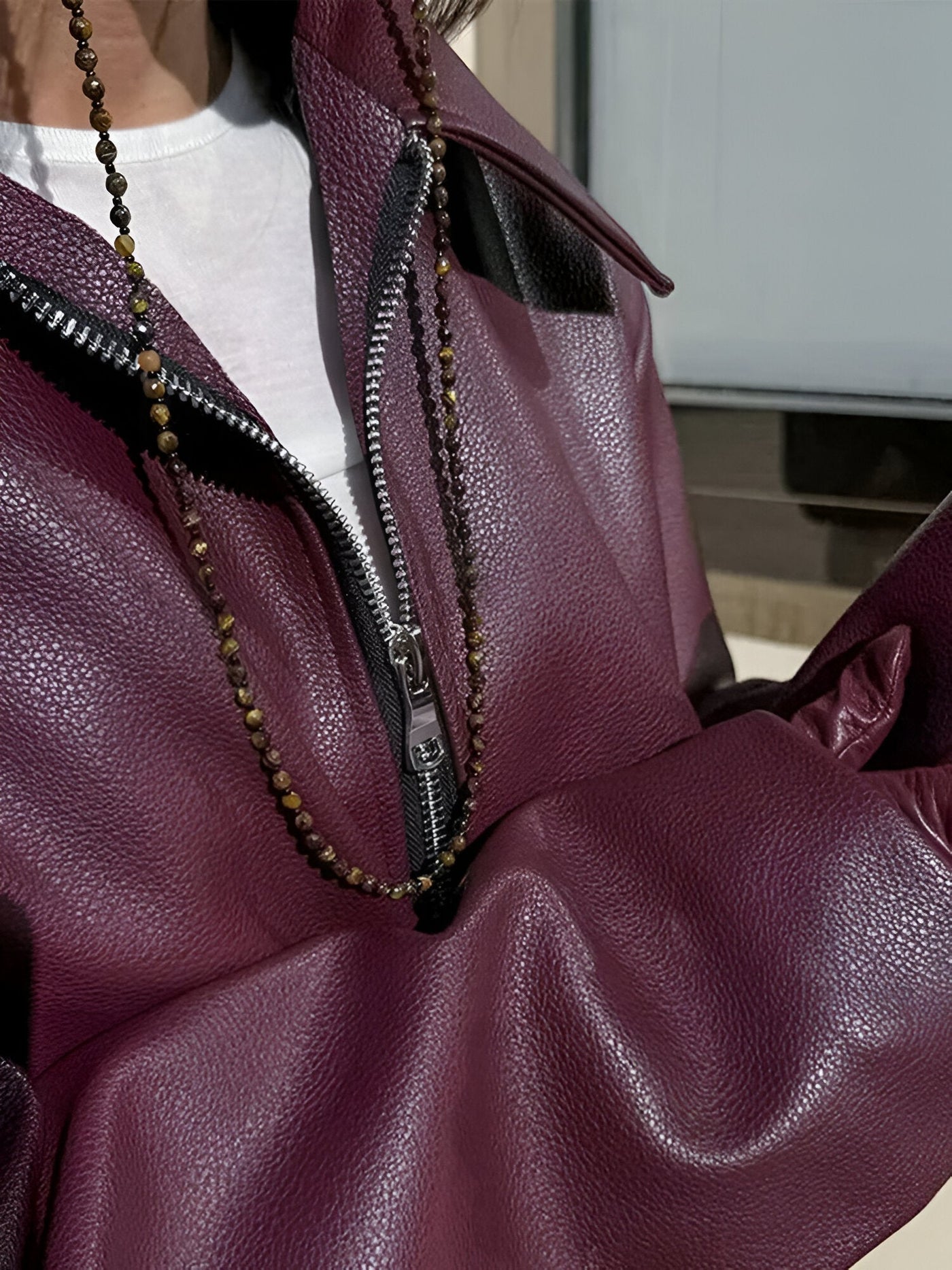 Julia™ | Leder Bomberjacke
