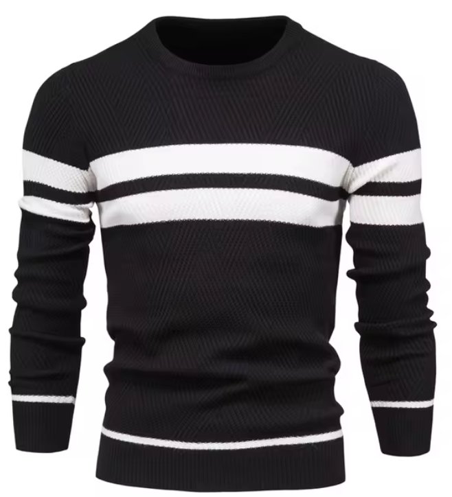 MIRAVO | Eleganter Herrenpullover mit Fischgrätmuster