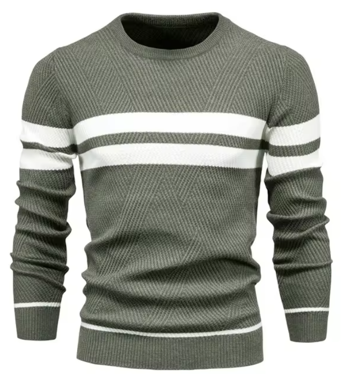 MIRAVO | Eleganter Herrenpullover mit Fischgrätmuster