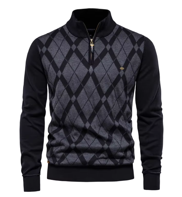 MIRAVO | Herrenpullover mit halbem Reißverschluss