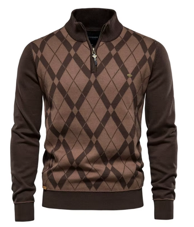 MIRAVO | Herrenpullover mit halbem Reißverschluss