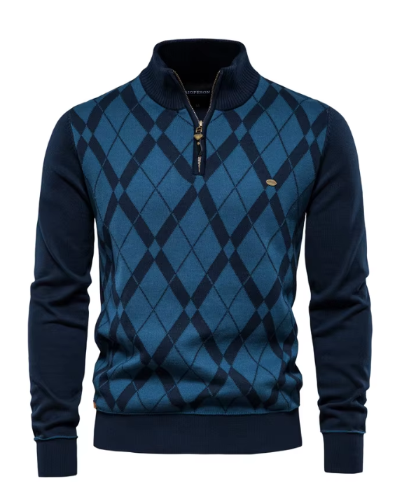 MIRAVO | Herrenpullover mit halbem Reißverschluss