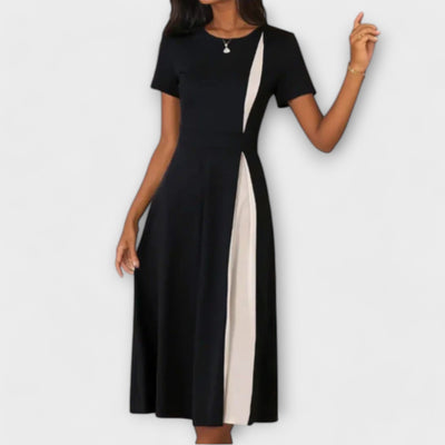 DIANA – Schwarz-weißes Midikleid