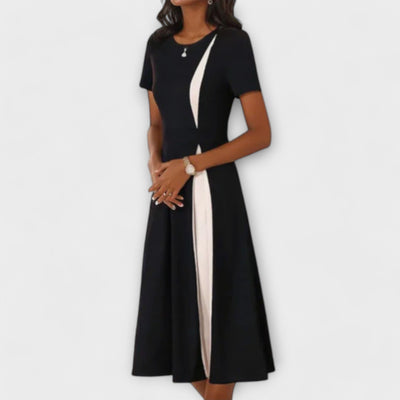 DIANA – Schwarz-weißes Midikleid