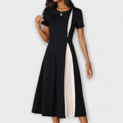 DIANA – Schwarz-weißes Midikleid